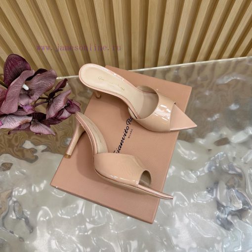 Gianvito Rossi 2025 Classic Pointed Glitter/Leopard High Heels Half Drag————————————Its Appeara gosfmj2c - Image 3
