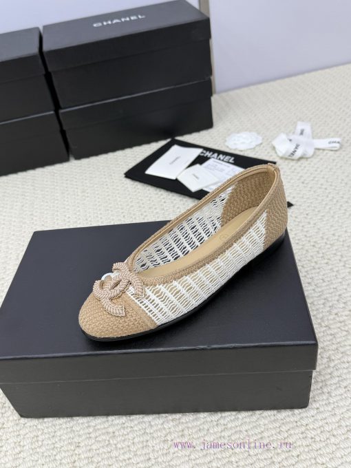 Top Qualitychanel Ss25 New Arrival～Chanel Spring/Summer New Mesh Ballet Shoes 🩰Classic And Time clx0lcl2 - Image 4