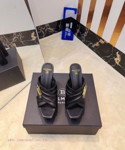 Out 𝘽𝙖𝙡* 𝙖𝙞𝙣 Balmain Autumn/Winter 2025 Fashion Show Waterproof Platform High Heels SlippersBra gmbthr4k