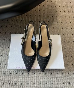 Top QualityDior Classic Black Polka Dot Bow High HeelsA Masterpiece Showcasing Dior's Exquisite baodcfoq