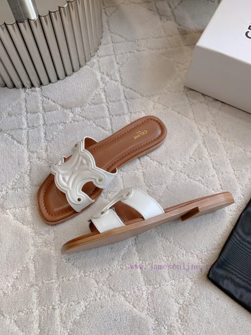 Celine's New Thick Heel Slippers Feature A Classic Logo Buckle Decoration That Is Simple And Du 57am4xjr - Image 6