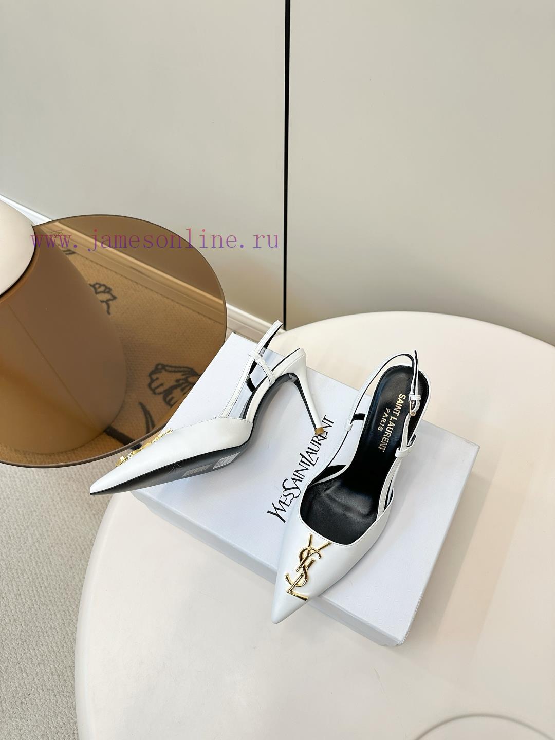 Saint Laurent YSL Sexy High-heeled SandalsSAINTLAURENTYSL2025 Early Spring New Saint Laurent He f1bbva3y - Image 6