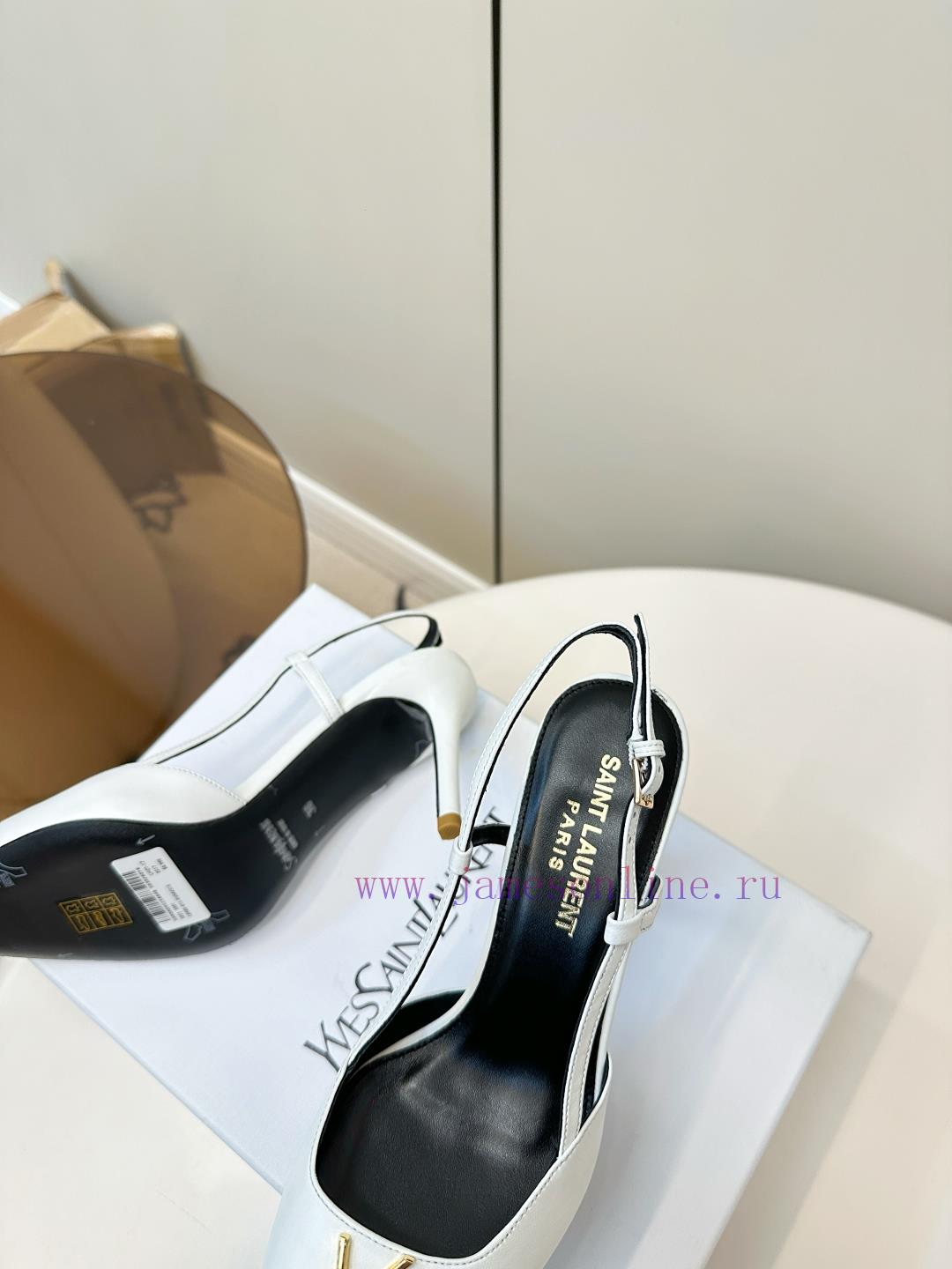 Saint Laurent YSL Sexy High-heeled SandalsSAINTLAURENTYSL2025 Early Spring New Saint Laurent He f1bbva3y - Image 9