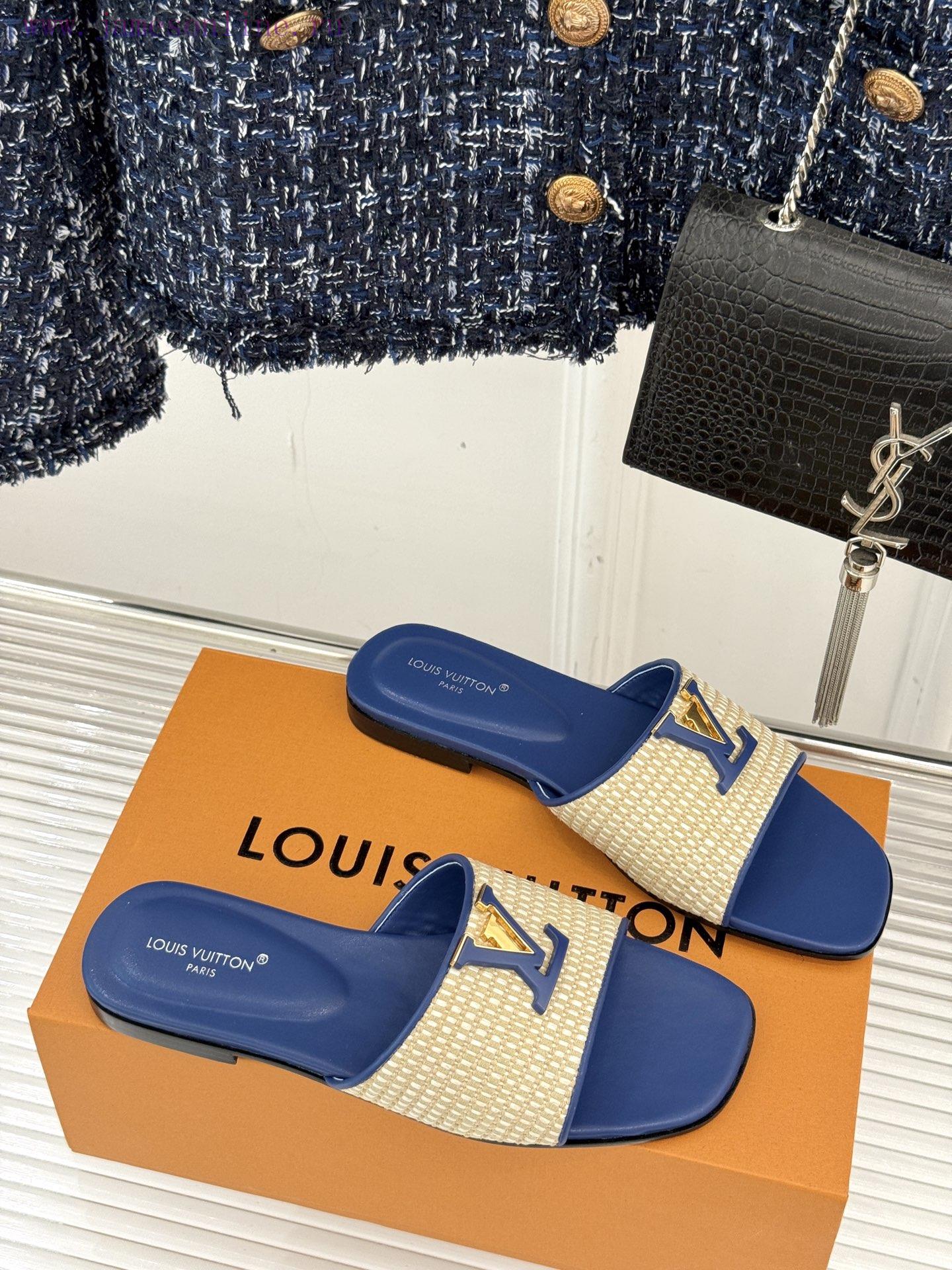 L * V Donkey Classic Explosive Woven Flat SlippersIts Design Is Simple Yet ElegantThe Upper Of f5nr0g4a - Image 4