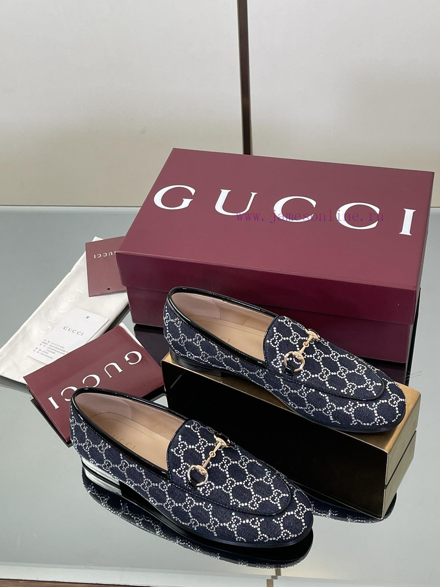 2025 Early Autumn New Gucci Princeton Series GG Gucci Water Diamond Crystal Loafers Top Quality 4l6y3fqh - Image 2