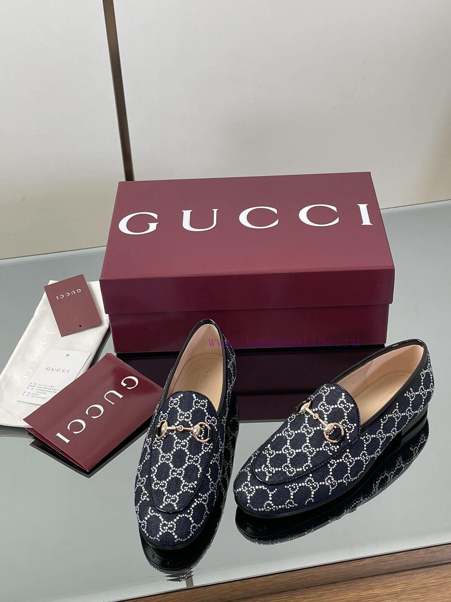 2025 Early Autumn New Gucci Princeton Series GG Gucci Water Diamond Crystal Loafers Top Quality 4l6y3fqh - Image 4
