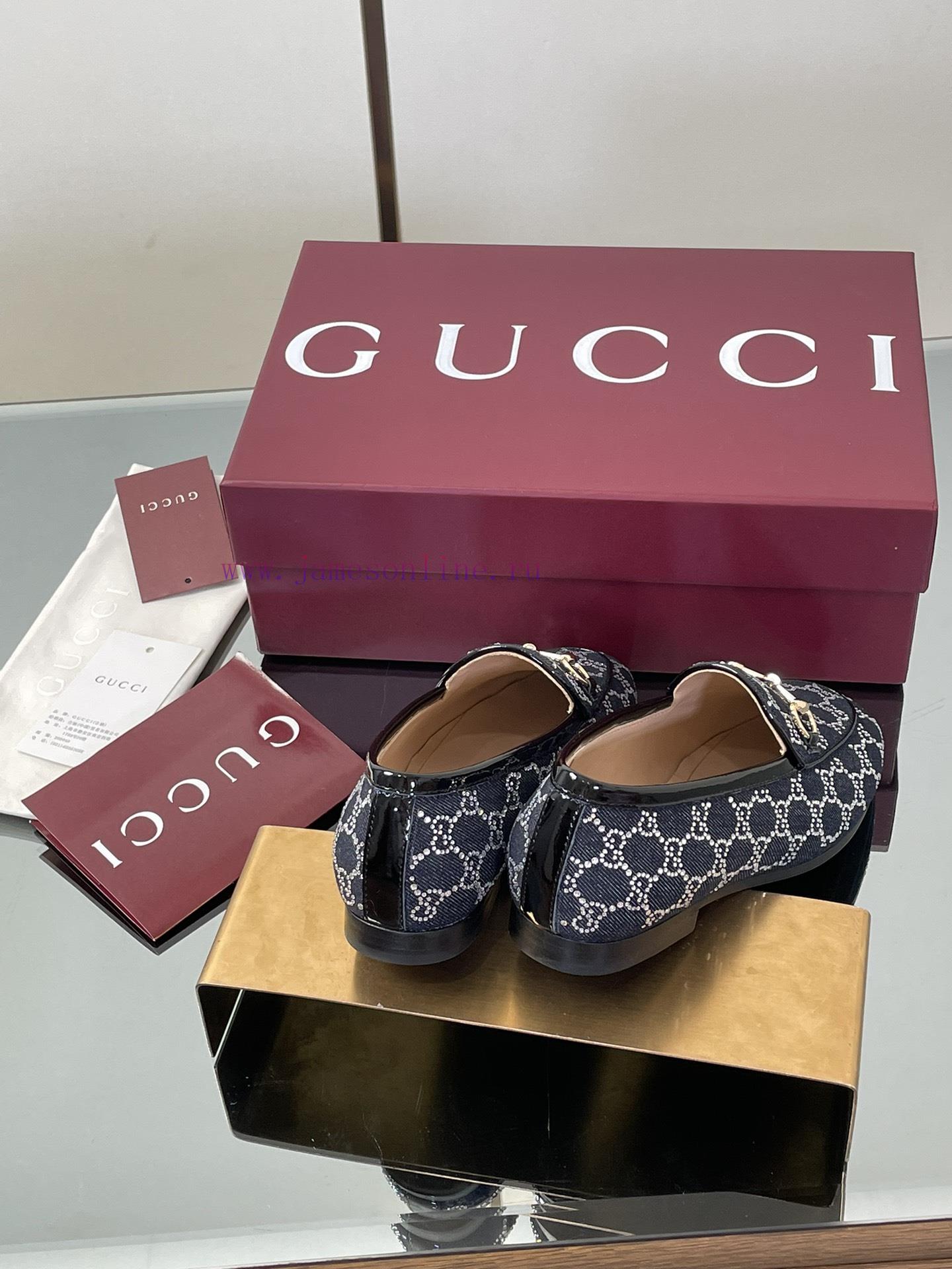 2025 Early Autumn New Gucci Princeton Series GG Gucci Water Diamond Crystal Loafers Top Quality 4l6y3fqh - Image 6