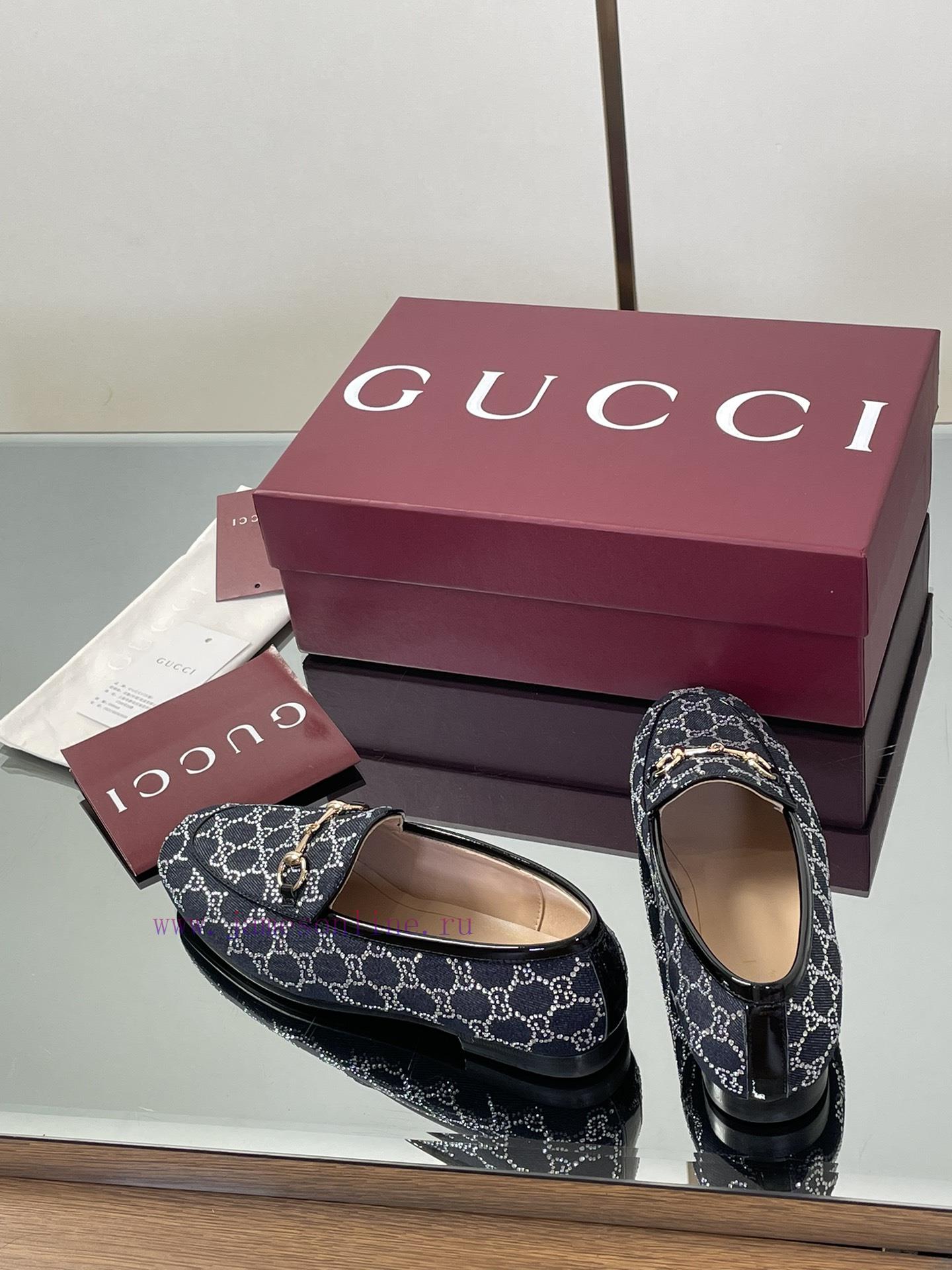 2025 Early Autumn New Gucci Princeton Series GG Gucci Water Diamond Crystal Loafers Top Quality 4l6y3fqh - Image 7