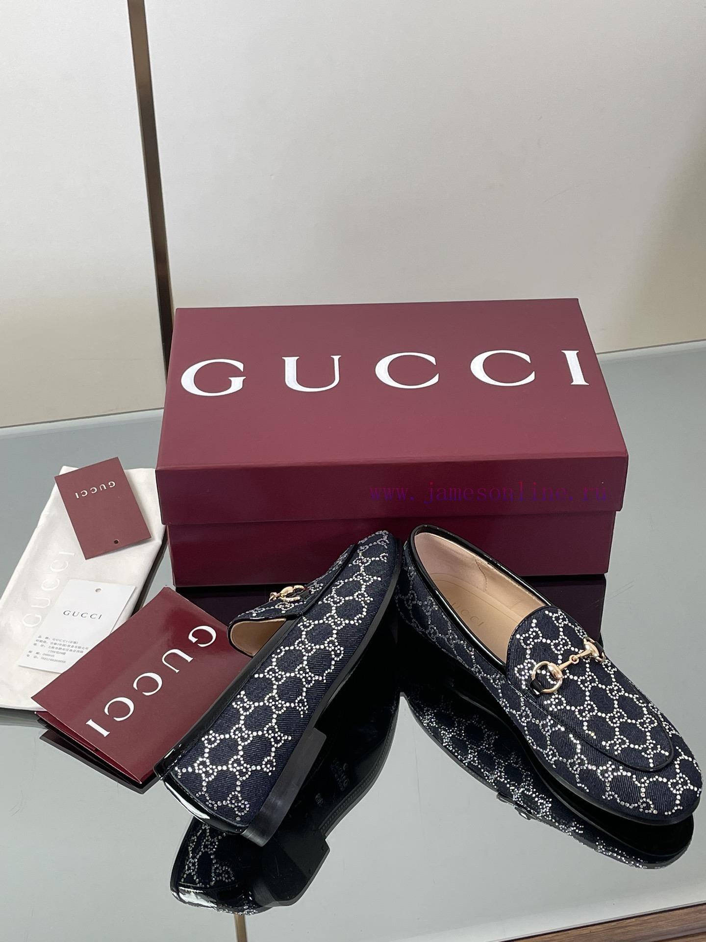 2025 Early Autumn New Gucci Princeton Series GG Gucci Water Diamond Crystal Loafers Top Quality 4l6y3fqh - Image 9