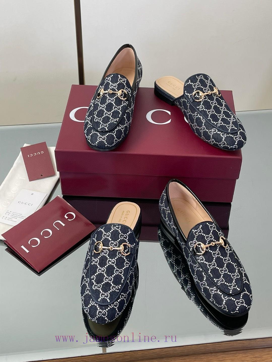 2025 Early Autumn New Gucci Princeton Series GG Gucci Water Diamond Crystal Loafers Top Quality 4l6y3fqh - Image 10