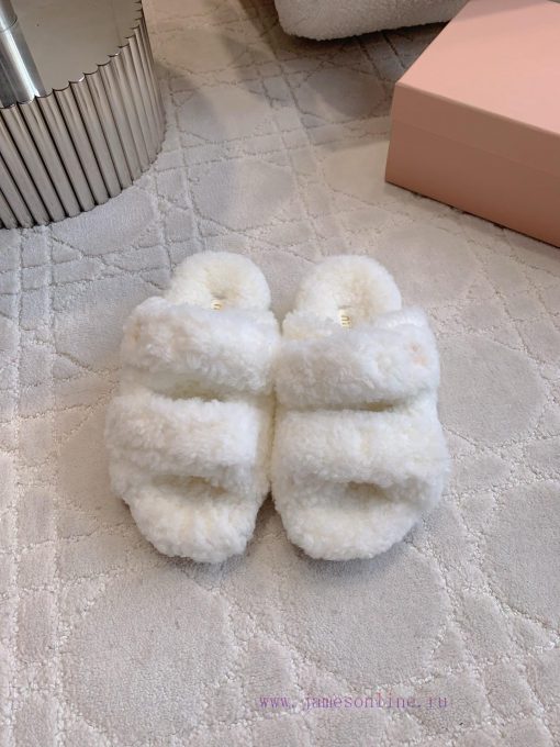 Miu's New Fur Slippers Are Made Of Super Thick Australian Imported Wool Which Feels Like Steppi 2n3ynprj - Image 2