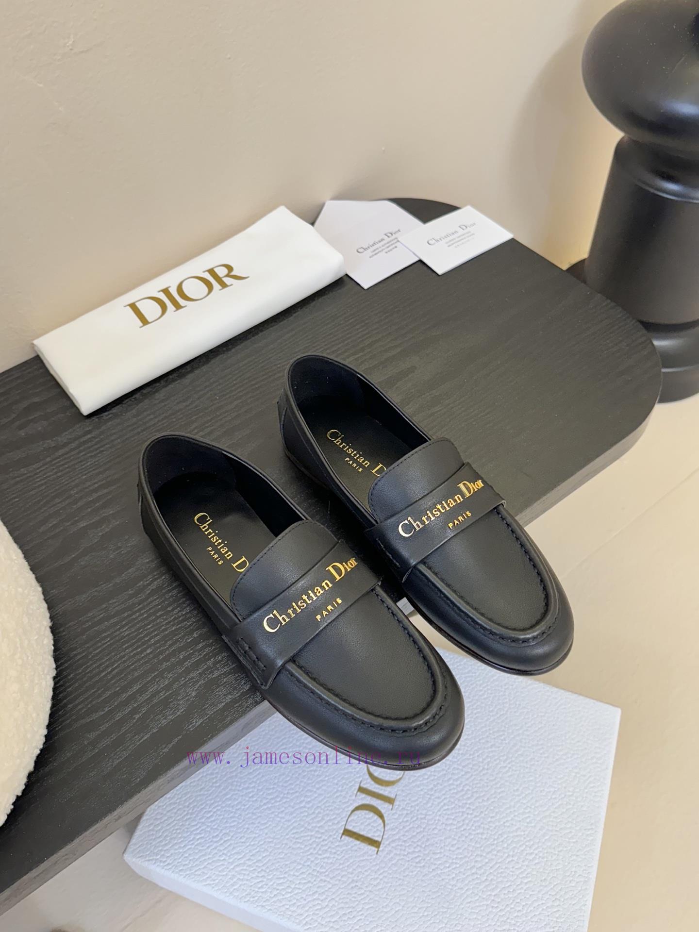 Dior 25ss Spring/Summer New Dior Round Head Flat Flat LoafersThis My Dior Open Heel High-heeled 13201y8b