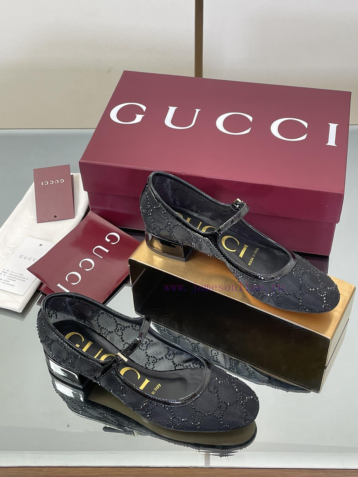 2025 Early Autumn New GUCCi High End Boutique Mesh Diamond Mary Jane Crystal Shoes Gucci Lacque eupwcij0
