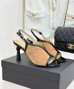 Chanel | Chanel 25A Summer New ProductFish Mouth High-heeled SandalsClassic Double C Gene Incor a0us252b