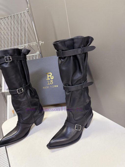 R13 Trendy Brand Autumn And Winter Lazy Style Buckle Strap European And American Style Thick He r59hcsgp - Image 5