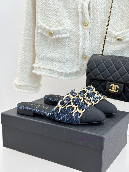 Chanel | Chanel 25K Spring/Summer New ProductsLarge Chain Double C-toe Trailer With Half Slippe ep0yw7vx