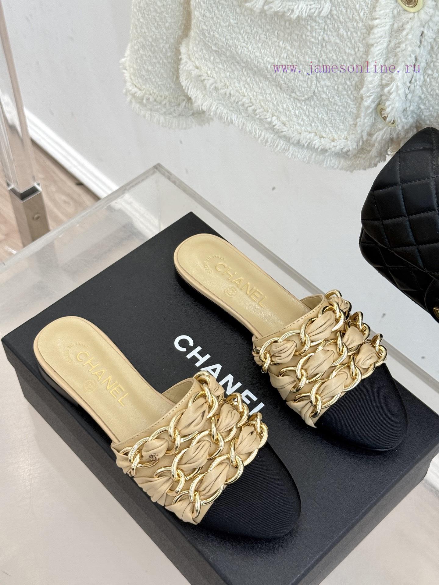 Chanel | Chanel 25K Spring/Summer New ProductsLarge Chain Double C-toe Trailer With Half Slippe 24n3coai - Image 4