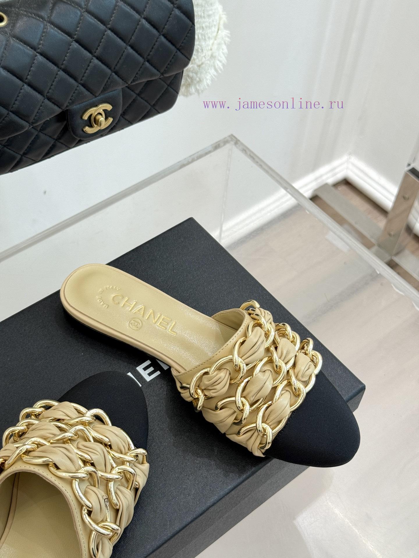 Chanel | Chanel 25K Spring/Summer New ProductsLarge Chain Double C-toe Trailer With Half Slippe 24n3coai - Image 6