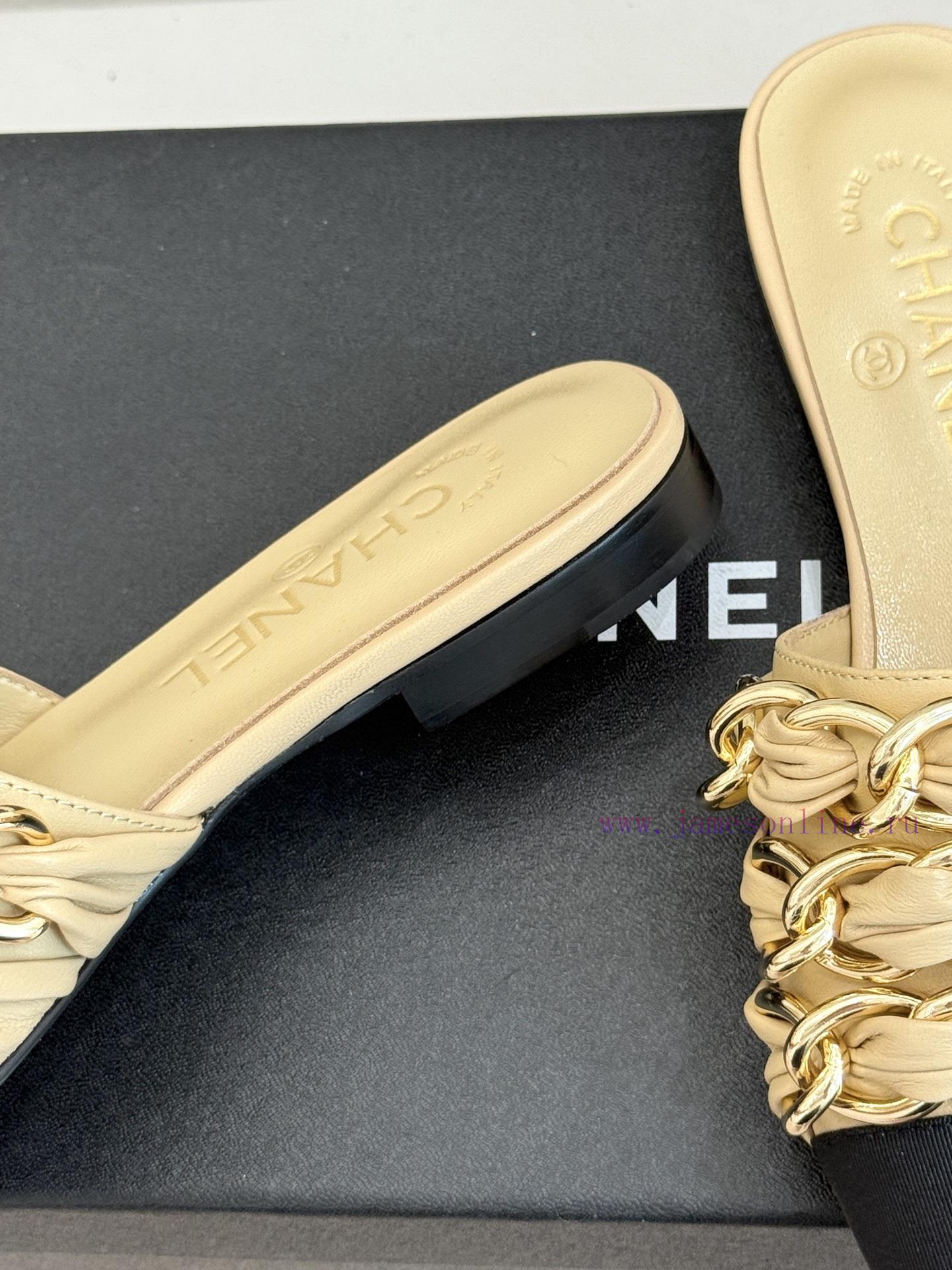 Chanel | Chanel 25K Spring/Summer New ProductsLarge Chain Double C-toe Trailer With Half Slippe 24n3coai - Image 7