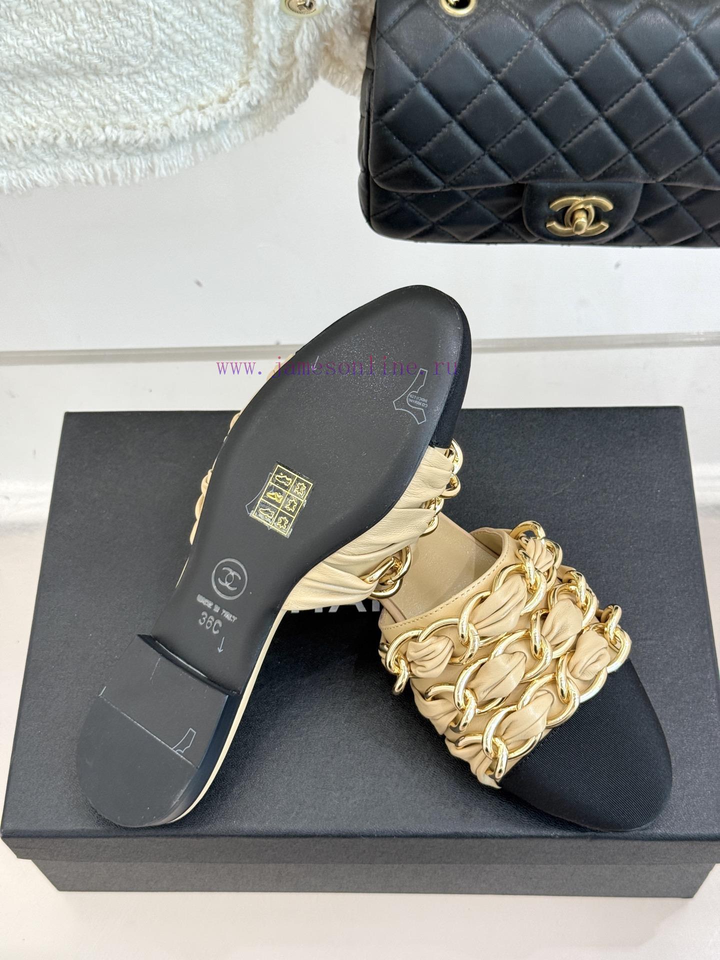 Chanel | Chanel 25K Spring/Summer New ProductsLarge Chain Double C-toe Trailer With Half Slippe 24n3coai - Image 10