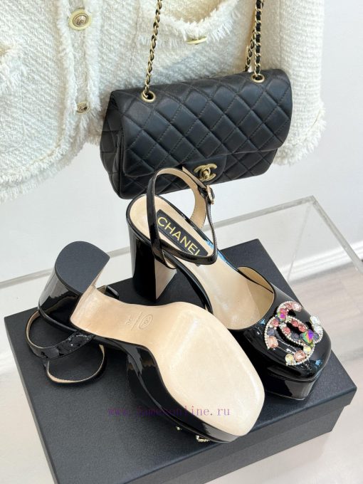 Chanel | Chanel 25A Spring/Summer New ProductsGemstone Double C Waterproof Platform High Heel S qkw5kkmc - Image 10