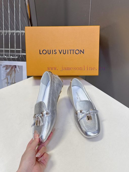 Lv Brand Louis Vuitton Autumn And Winter New Collection Of Bean Shoes Thin Soled Shoes With A L e9brhauh - Image 5