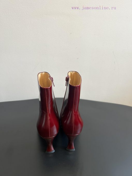 Top QualityBy Far 25SS Autumn/Winter New Style Full Leather Edition Kitten And New Short BootsT q0yzynxm - Image 6