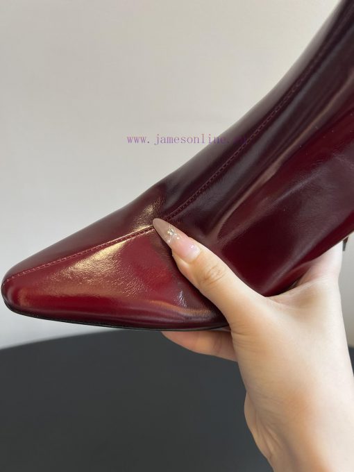Top QualityBy Far 25SS Autumn/Winter New Style Full Leather Edition Kitten And New Short BootsT q0yzynxm - Image 10