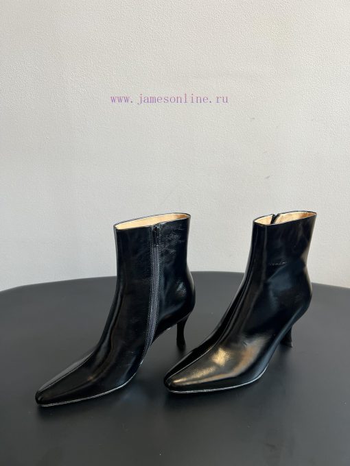Top QualityBy Far 25SS Autumn/Winter New Style Full Leather Edition Kitten And New Short BootsT o1yv62bd - Image 4