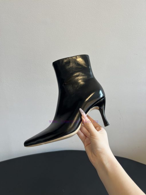 Top QualityBy Far 25SS Autumn/Winter New Style Full Leather Edition Kitten And New Short BootsT o1yv62bd - Image 8