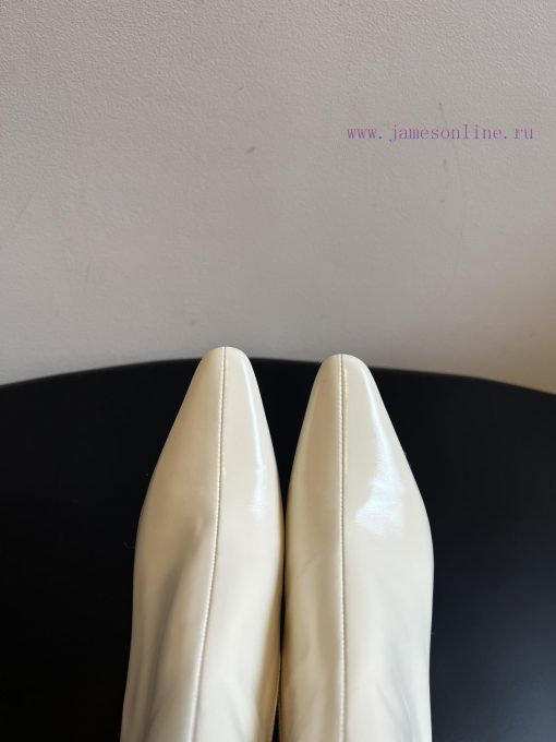 Top QualityBy Far 25SS Autumn/Winter New Style Full Leather Edition Kitten And New Short BootsT ry180ppg - Image 7