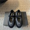 Top QualityPrada's New Women's Suede Patchwork Mary Jane ShoesPrada Adheres To The Design Philo i5msxvpp