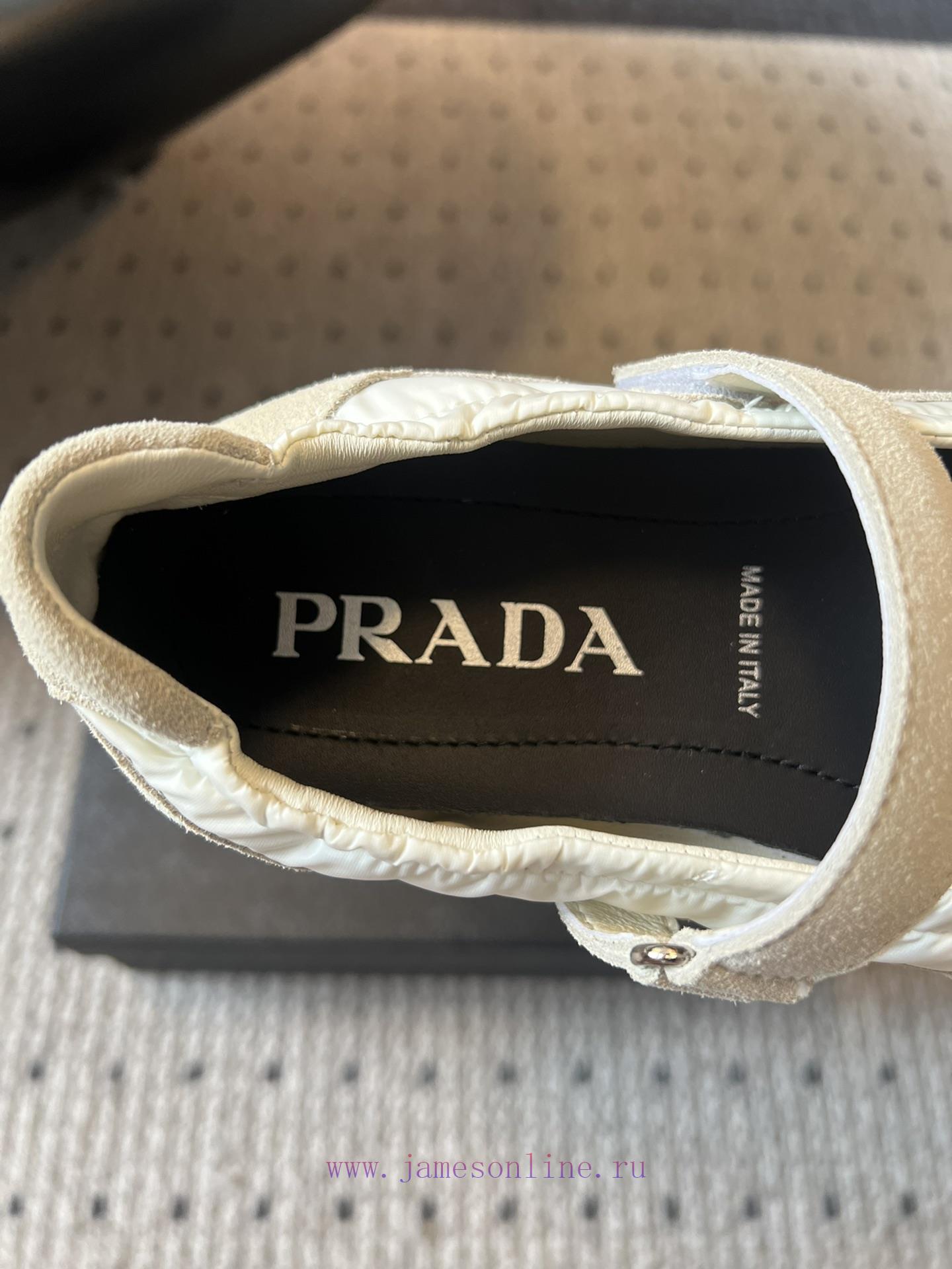 Top QualityPrada's New Women's Suede Patchwork Mary Jane ShoesPrada Adheres To The Design Philo bkjko3xk - Image 8