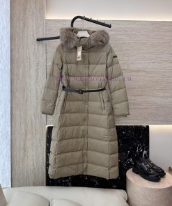 AH711 New Down Jacket ️Burberry Detachable Fox Fur Collar Long Style With Belt 90% White sc9uuxge