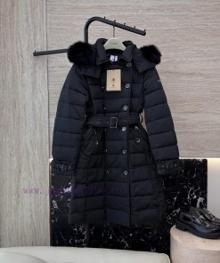 AH703 New Down Jacket ️Burberry Detachable Fox Fur Collar Long Double Breasted Classic 90 h3azthoj