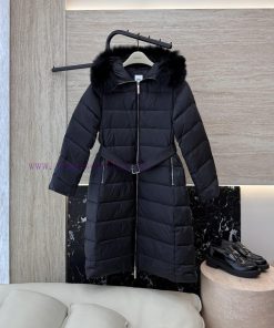 AH709 New Down Jacket ️Burberry Detachable Fox Fur Collar Long With Belt 90% White Goose kgo7l4qr