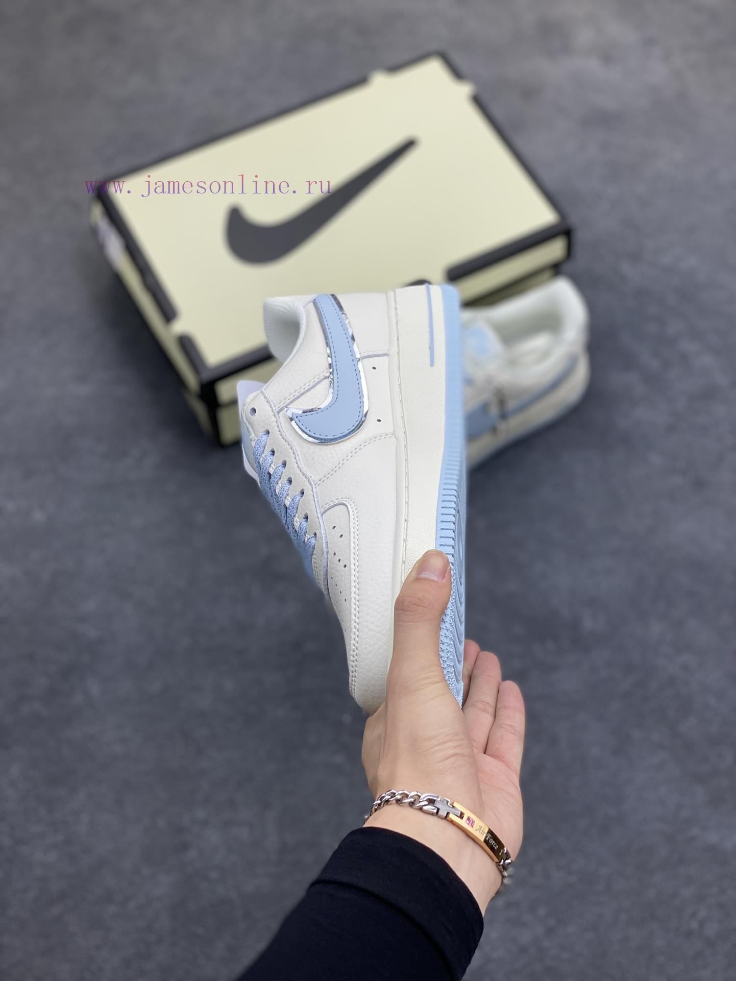 Xiaohongshu Popular Official Custom Nike Air Force 1 Low '07 "Keep Fresh" Mi Yue Lan Silver Sma 7al2faxh - Image 4