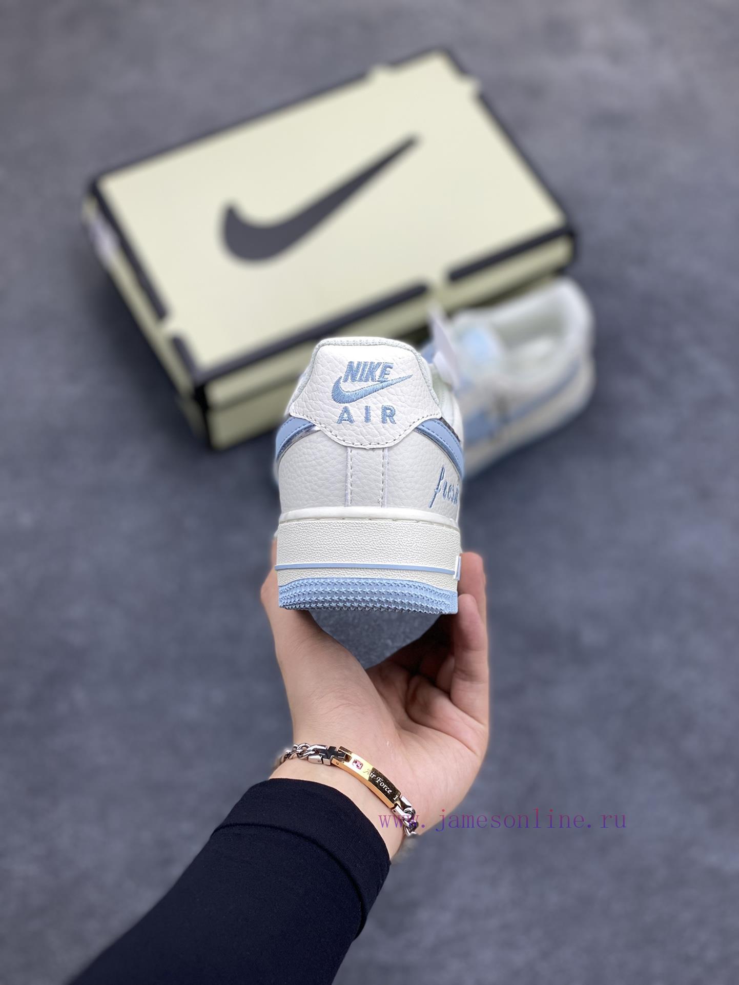 Xiaohongshu Popular Official Custom Nike Air Force 1 Low '07 "Keep Fresh" Mi Yue Lan Silver Sma 7al2faxh - Image 5