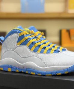 Air Jordan 10 Retro White BlueThe Shoe Body Is Made Of Different Shades Of Grey Toned Leather I pedlk8jp