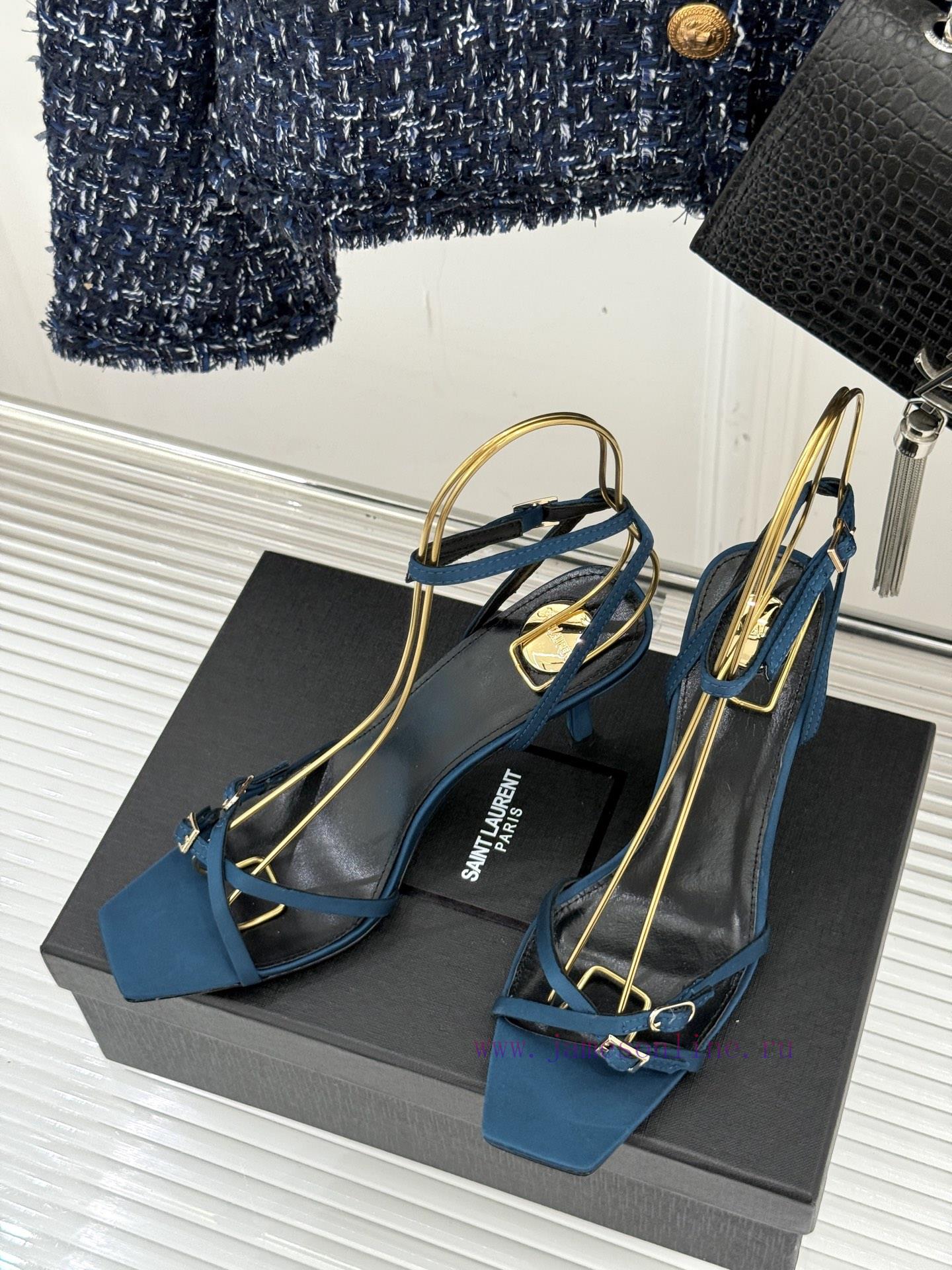 Saint Laurent YSL Saint Laurent 25ssCross Strap High-heeled SandalsThe Design Of These Sandals zfb7tklo - Image 3