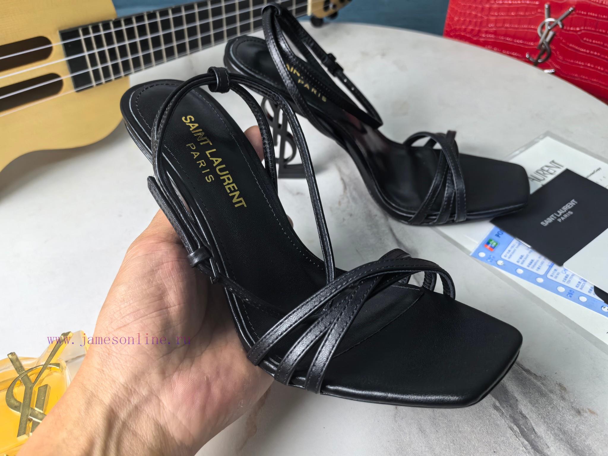 Mi 2024 Early Spring New CollectionThe Top Saint Laurent YSL Logo And High-heeled Sandals Are S g5fvmvts - Image 3
