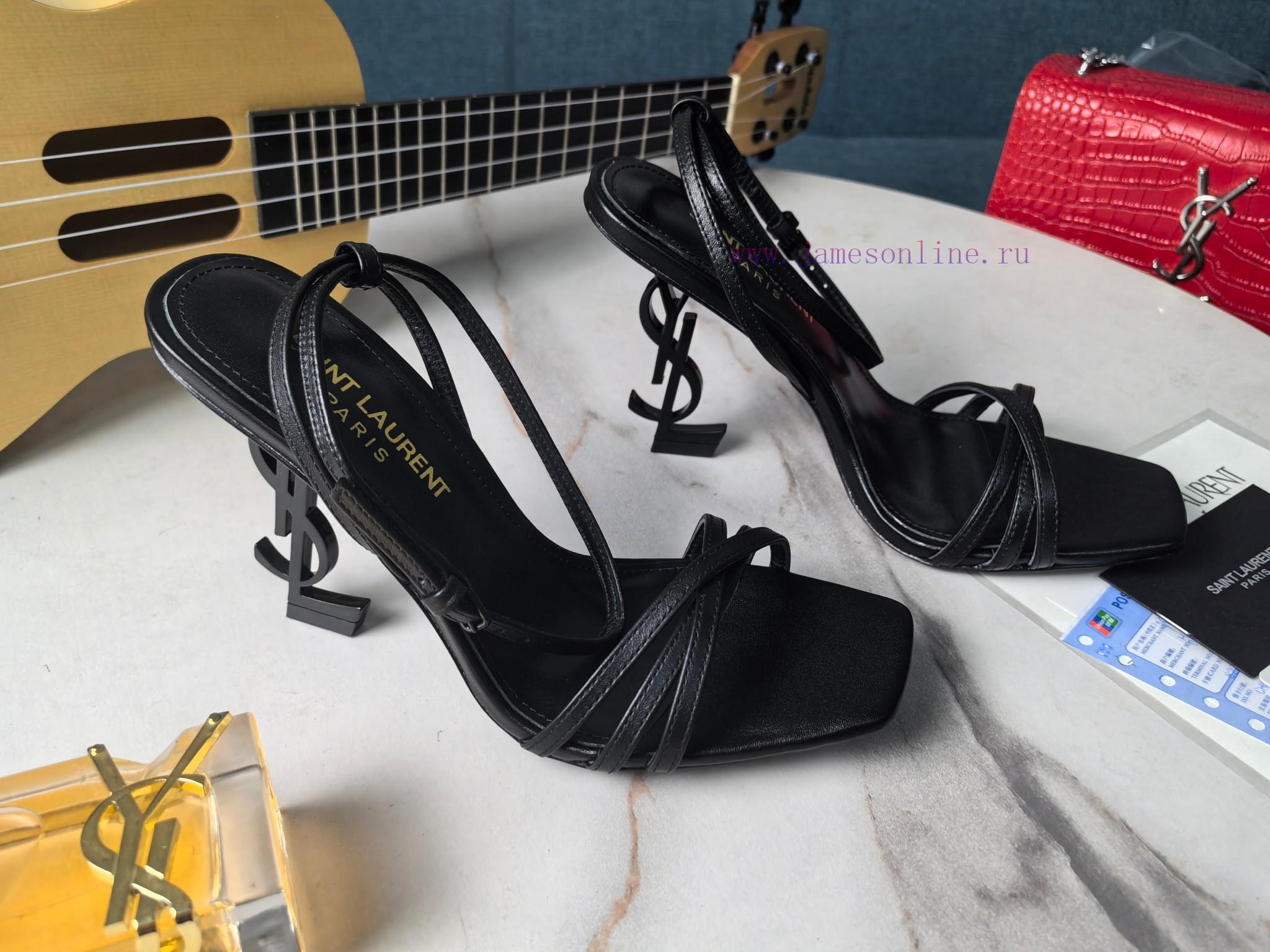 Mi 2024 Early Spring New CollectionThe Top Saint Laurent YSL Logo And High-heeled Sandals Are S g5fvmvts - Image 5