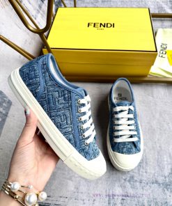 FENDI's Latest Bestseller Domino Series Sports Shoes Made Of Imitation Old Blue Denim Fabric Wi yny8f8kf