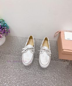 MiuMiu Miu Miu 2024 Fashion Show New Retro Small Leather Shoes Le Fu Shoes Dou Dou Shoes Retro svpzrbd7
