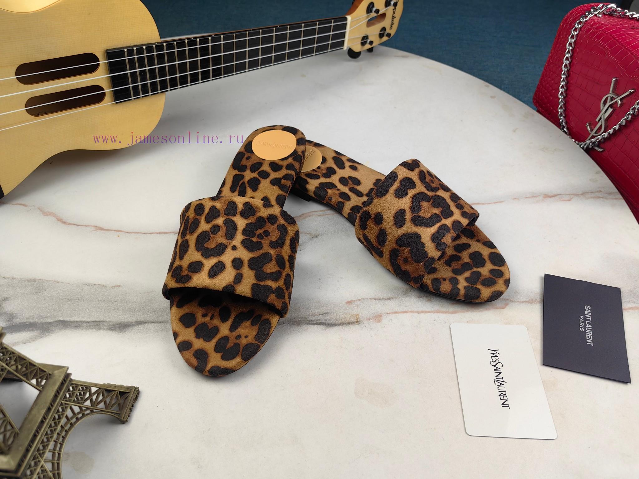 Saint Laurent Flat Sandals 2024 Early Spring Synchronized YSLLogo Letter Buckle DecorationClass tawymwt8 - Image 7