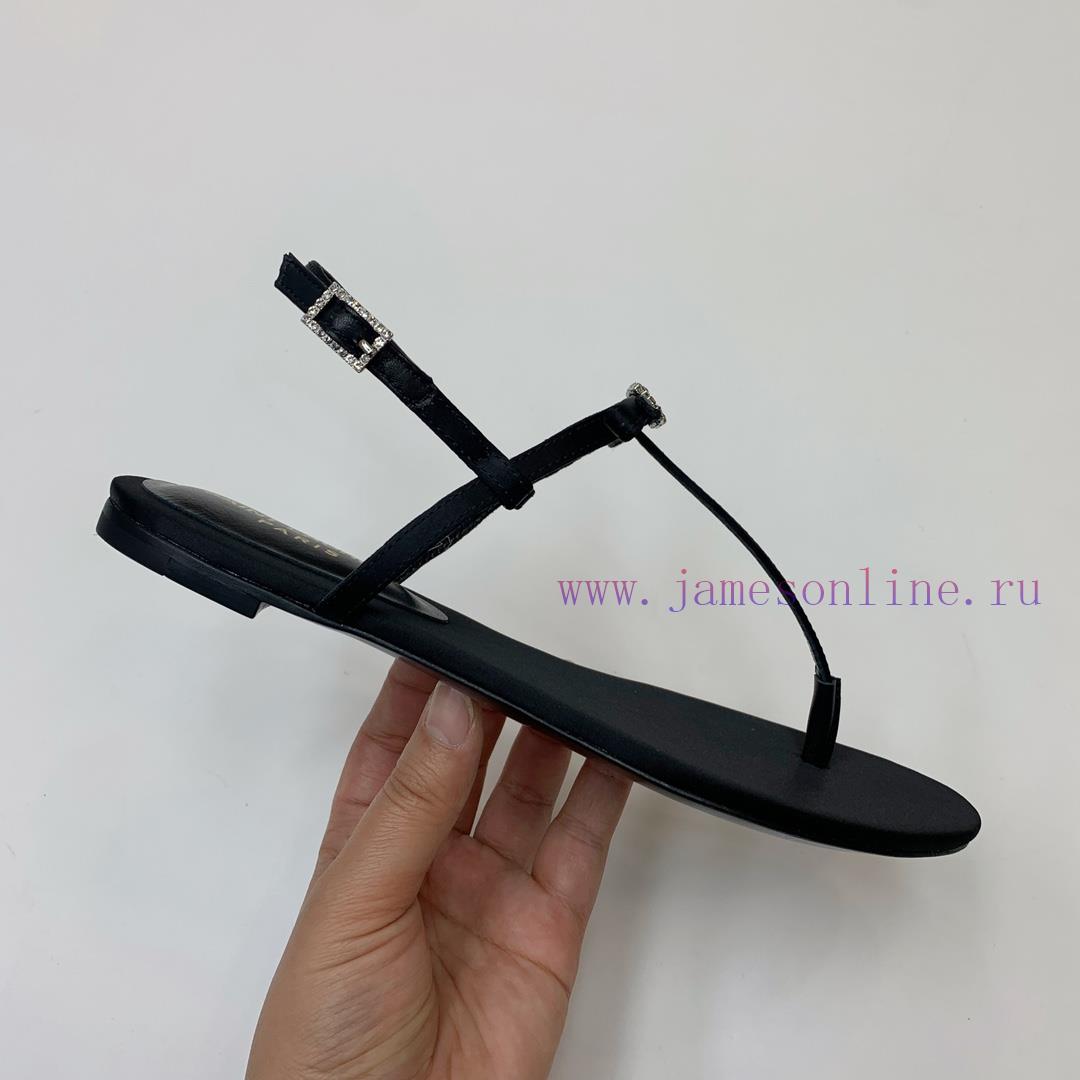 Saint Laurent Silk Diamond Buckle Flat Sandals Have A Unique And Eye-catching Design Including r2pv01in - Image 5
