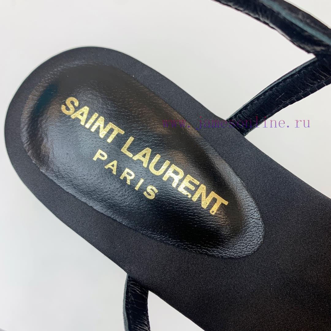 Saint Laurent Silk Diamond Buckle Flat Sandals Have A Unique And Eye-catching Design Including r2pv01in - Image 10