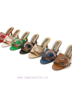 A New 3MOSCHINO Mid Heel Shoe Fashionable And Versatile Made Of Cowhide Fabric And Padded With 4waqfxh5