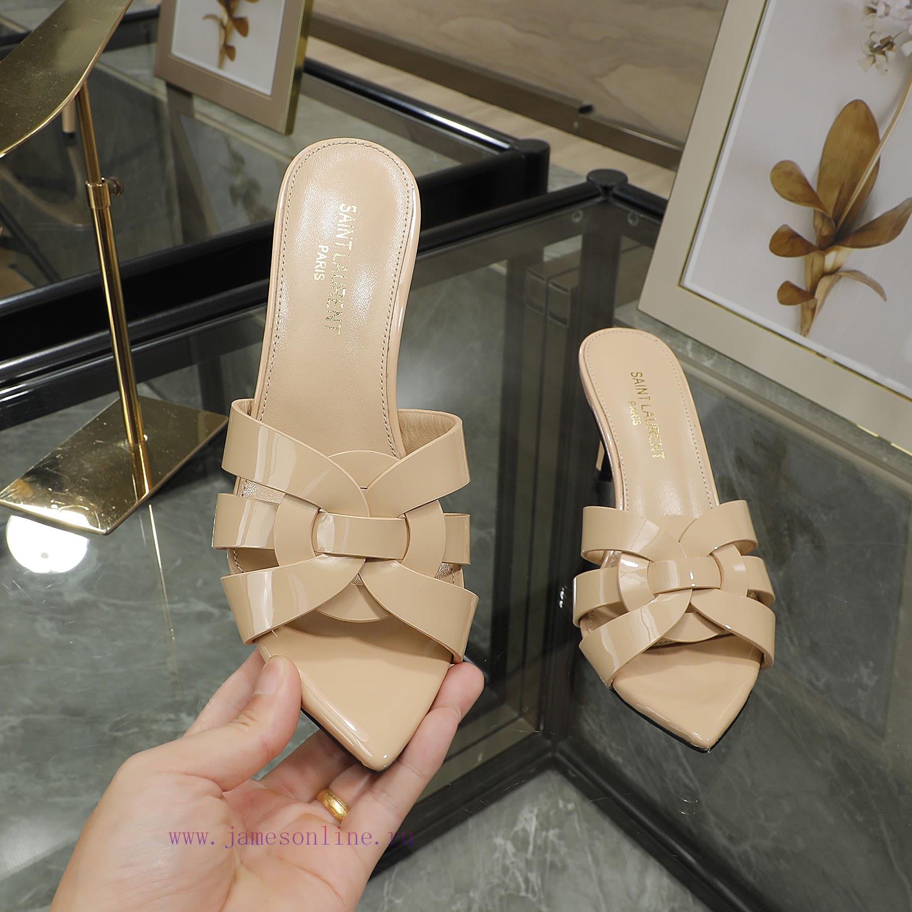 Rubber Sole P Leather Sole P280Y Saint Laurent High-heeled Slim Heeled Pointed Slippers Upgrade 7ggeh5ot - Image 5
