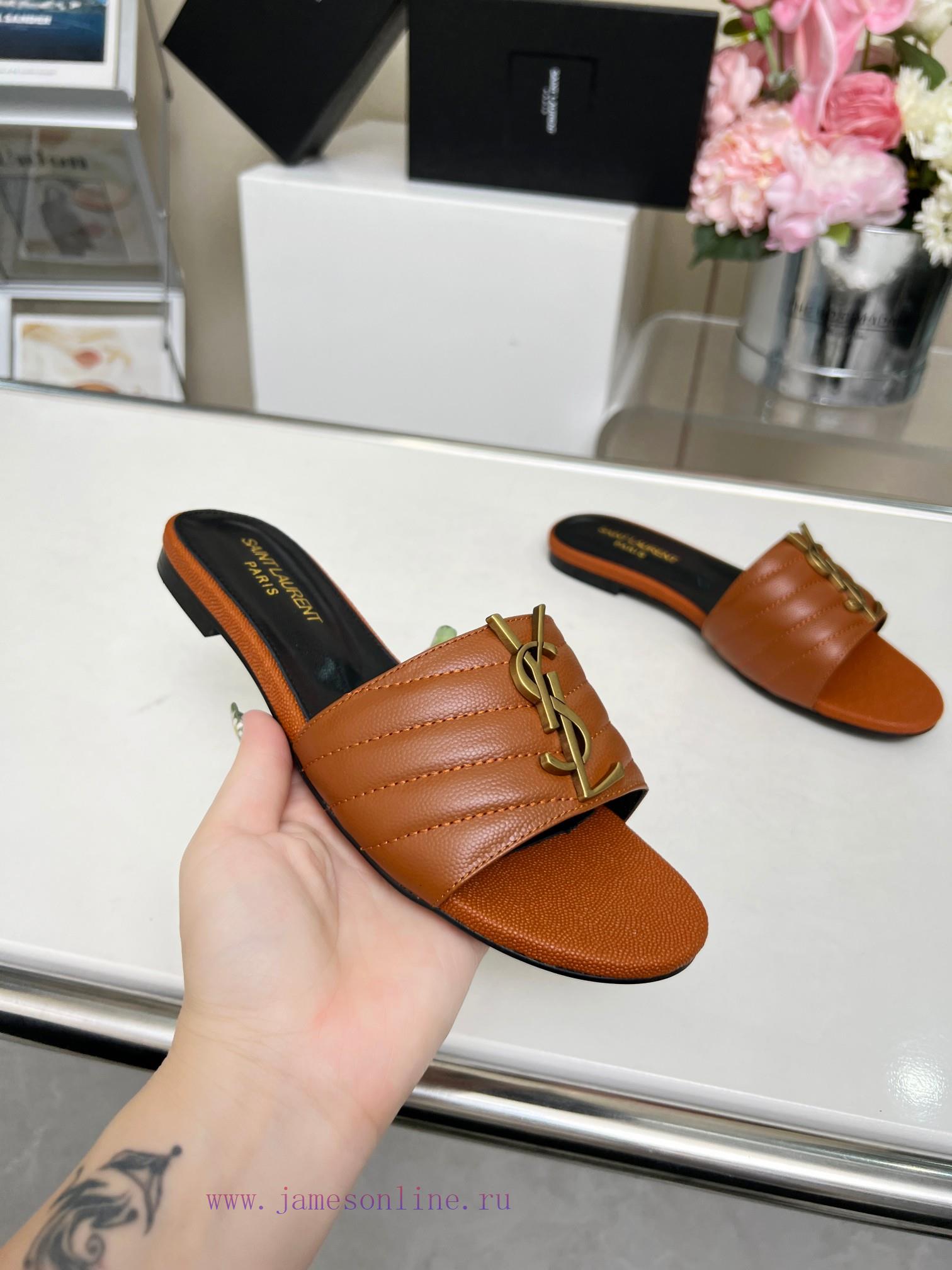 Rubber Sole P Leather Sole P280Saint Laurent YSL Saint Laurent Sandals - Logo Letter Buckle Dec 6jvm1qcc - Image 4